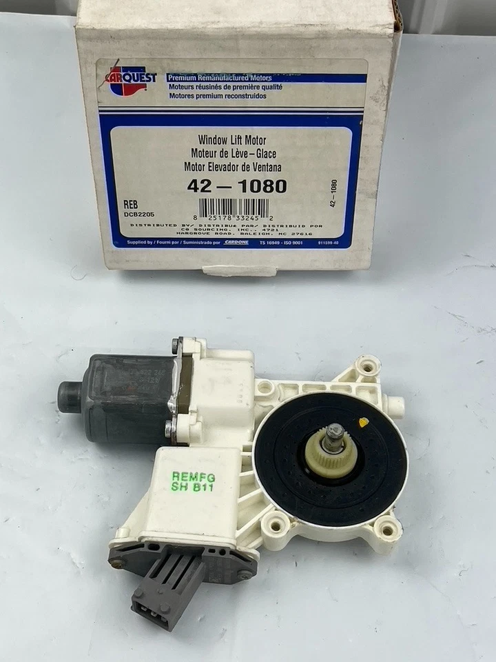 Motor Power Window CarQuest 42-1080 Reman, TRASERO DERECHO para 05-11 Cadillac STS Foto 2 de 4