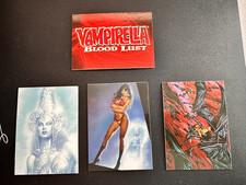 3 VAMPIRELLA PROMO CARDS~COMIC IMAGES~BLOOD LUST 1997~TOPPS VISIONS OF 1994~NM/M