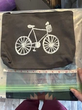 Thirty One Bicycle Zipper Pouch Large Excellent Condition