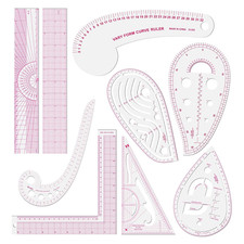    Fashion Clear Metric Sewing Ruler Set  ,French Curve Pattern Rulers for   
