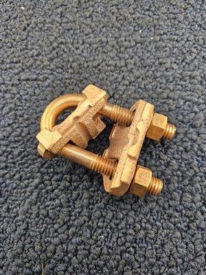 Burial Grounding Connector, Copper Alloy 4 SOL-2/0 STR 1/2 ROD 1/4 IPS