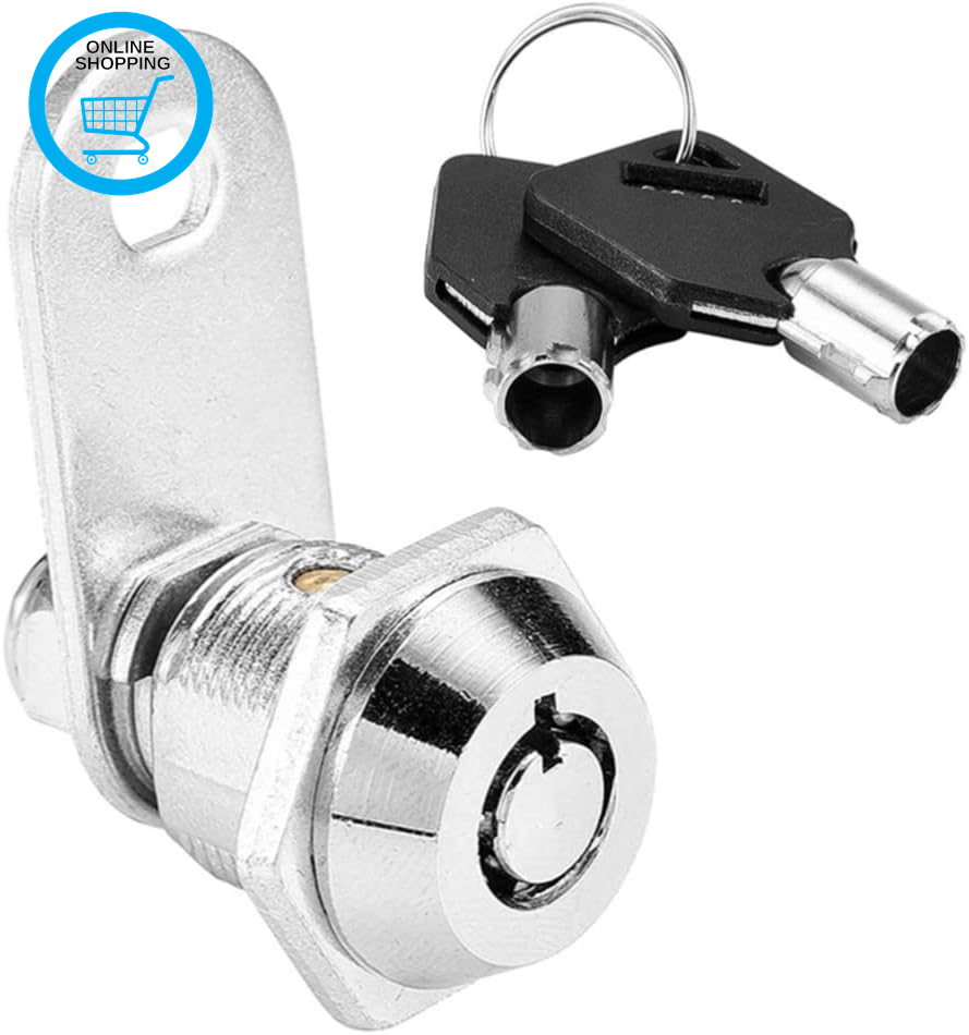 Thread Tubular Cam Lock 16Mm Zinc Alloy Security Mailbox Lock with 2 Keys Cylind