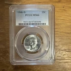 1946-D Washington Quarter 25c MS66 PCGS Blue Label