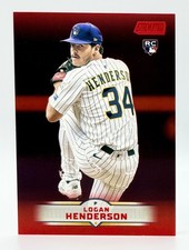 2025 Topps Stadium Club Red #13 Logan Henderson RC  Milwaukee Brewers
