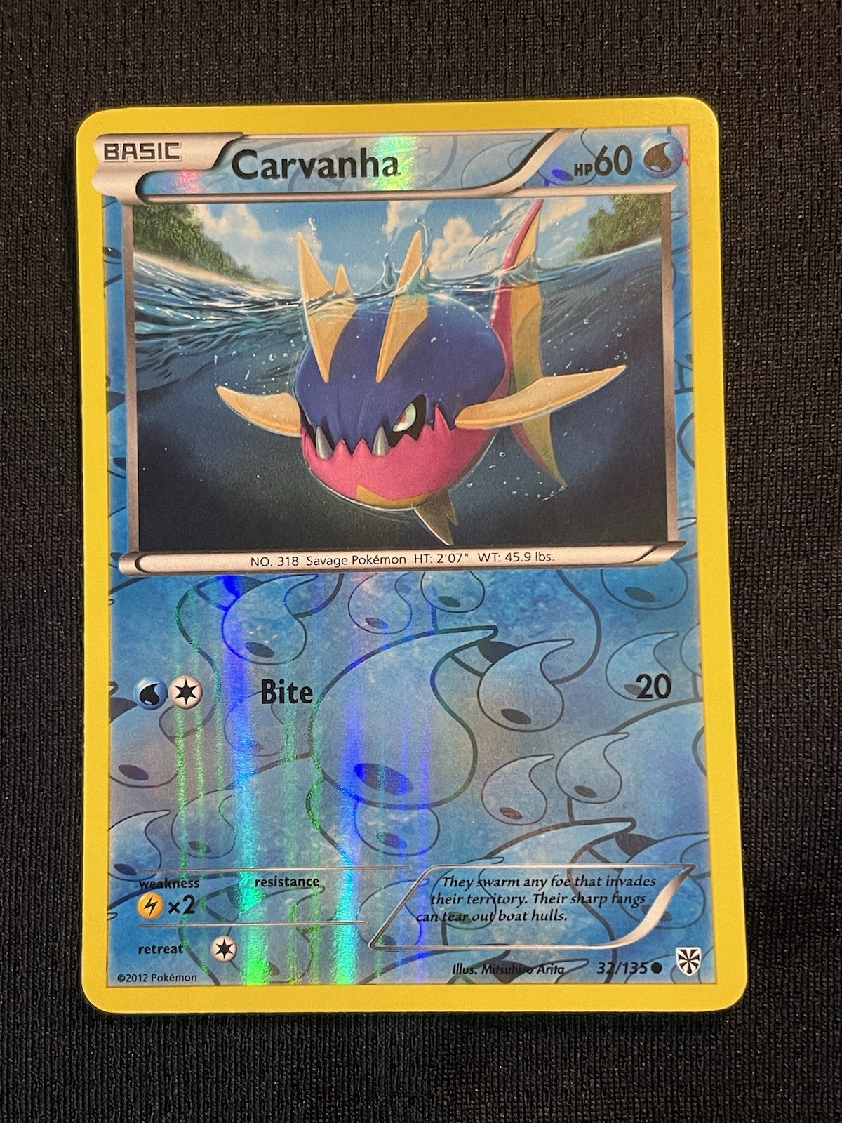 Carvanha 32/135 Plasma Storm Reverse Holo LP Condition
