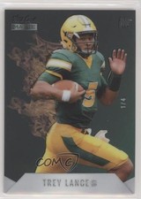 2021 Wild Card MATTE Rookie Heat Chase Green - Gold Flames 1/4 Trey Lance rg5. rookie card picture