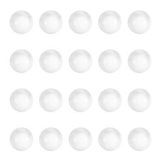 20 Pcs Quartz Pearl Balls, 12mm Round Glass Crystal Loose Beads, Clear