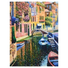 Howard Behrens (1933-2014), "Romantic Canal" Limited Edition on Canvas, Numbered