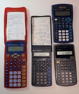 Texas Instruments TI-35X-TI-30Xa-TI-10-T-34II Calculators Lot Of 4