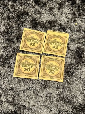 Lot of 4 Ernie Ball Earthwood 80/20 Bronze Acoustic Guitar Single Strings