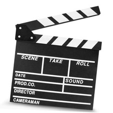 KISEER 12"x11" Movie Film Clap Board Wooden Movie Clapboard Film Clapper Board