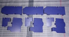 Nintendo Gamecube OEM Replacement Console Ports Slot Cover 3 Sets Lot - Indigo -