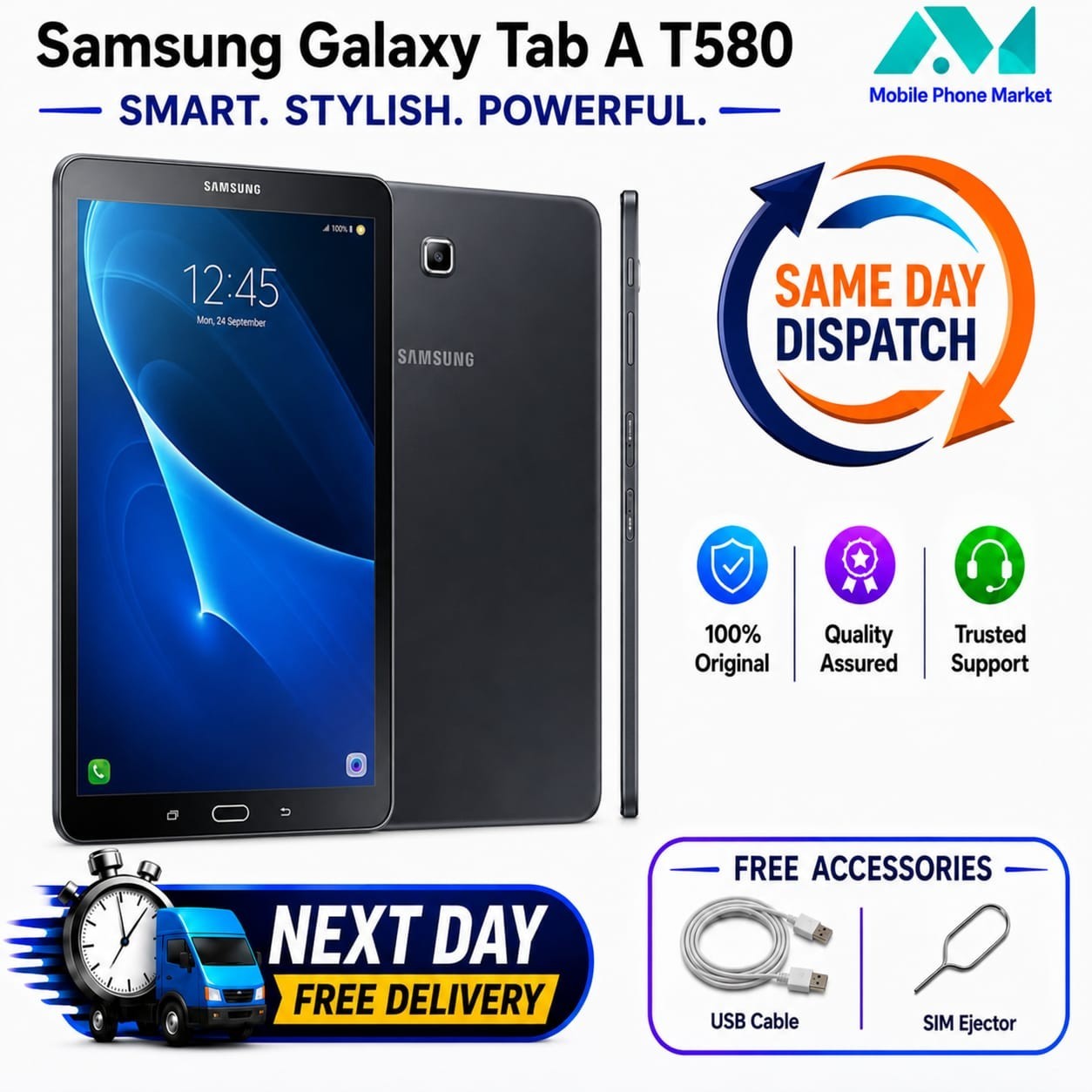 Samsung Galaxy Tab A T580 16GB GREY Pristine🔥 A++ Condition 1Year warranty 👌