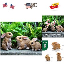 Bunny Decor Yard Decorations Outdoor Set of 3, Bunny Decorations for Home Gar...