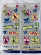 Rare HOOPS & YOYO Sticker Sheet Lot 2 pkgs Stickeroni PIDDLES Hallmark Sealed