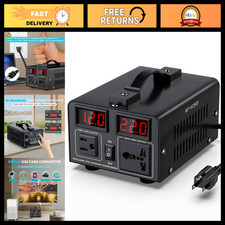 500W Voltage Converter Transformer 110V/220V Step Up/Down, LCD Display, Circuit