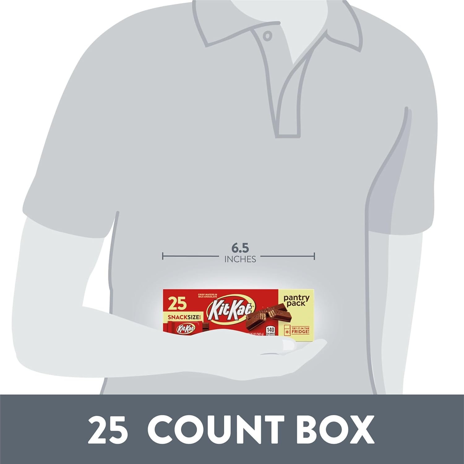 KIT KAT Milk Chocolate Wafer Snack Size, Candy Pantry Pack, 12.25 oz 25 Pieces