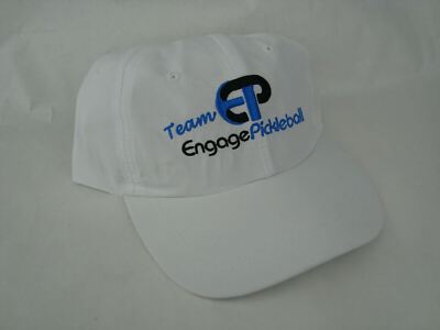 Team Engage Sport Lightweight  Adjustable Hat  Color White with Blue Lettering