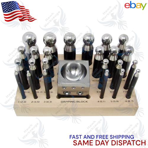 NEW DOMING Dapping Tool Block PUNCH set | RELIABLE Forming Shaping Kit - Picture 10 of 13