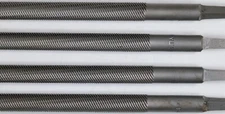 4 x Delta 8" Round 2ND Cut Hand File -  Second 77643 Vintage Made In USA 4 Files