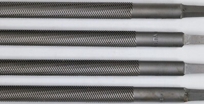 4 x Delta 8'' Round 2ND Cut Hand File -  Second 77643 Vintage Made In USA 4 Files
