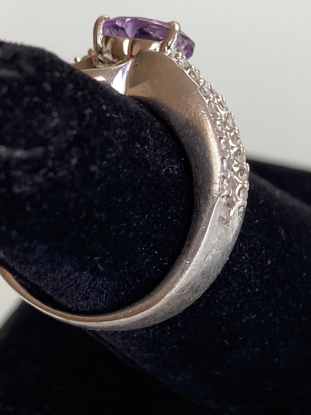 Sterling 925 Solid Silver Loaded Diamond Amethyst… - image 17