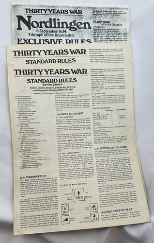 1976 Thirty Years War Game by SPI Complete in Great Condition FREE SHIPPING - Imagen 7 de 10