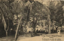 PC BELGIAN CONGO, BOMA, LE DIMANCHE AU CAMP, Vintage Postcard (b33309)