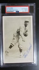 Joe Wood signed Postcard PSA Certified