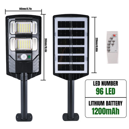 500W Commercial Solar Street Light LED Lamp Outdoor Area Motion Sensor Wall Lamp - Picture 45 of 62
