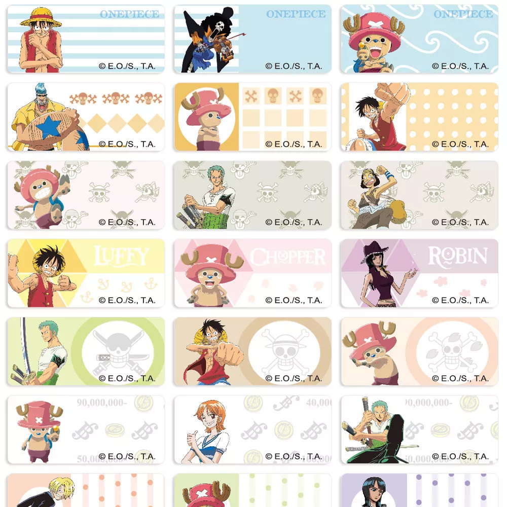 45 ONE PIECE Personalised Name Stickers,Labels,Tags