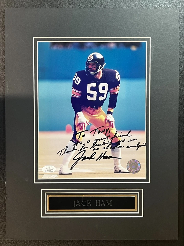 Jack Ham Signed & Matted Photograph JSA (Personal.) NFL #59 P. Steelers HOF '88! - Image 2 of 4