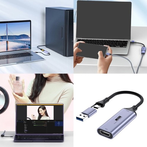 Game Video Capture Card USB+Type C to HDTV 4K 60Hz Recorder Video Gaming Console - Afbeelding 2 van 8