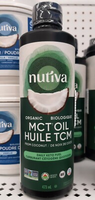 MCT Oil 100% Organic - nutiva, 16 oz, 473mL