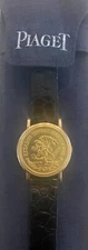 PIAGET 18K/22K GOLD VINTAGE $20 GOLD COIN MANUAL WIND MENS 35MM DRESS WATCH!!!