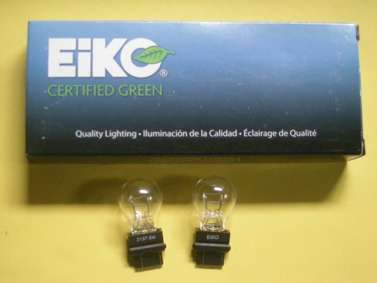 EIKO 3157 Certified Green Clear Tail Light Bulbs QTY OF 2 BULBS