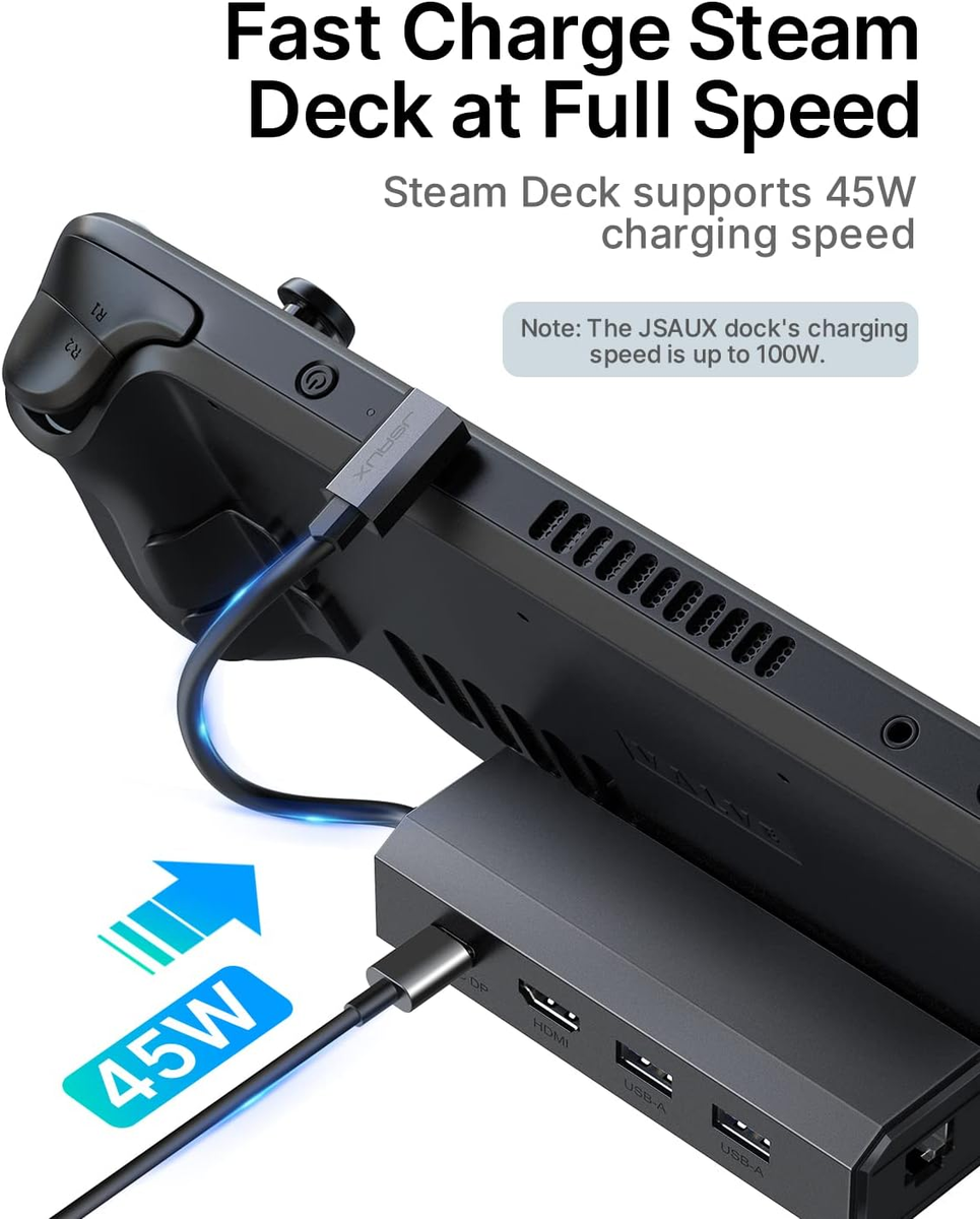 JSAUX Docking Station Compatible with Steam Deck 5-in-1 Steam Deck