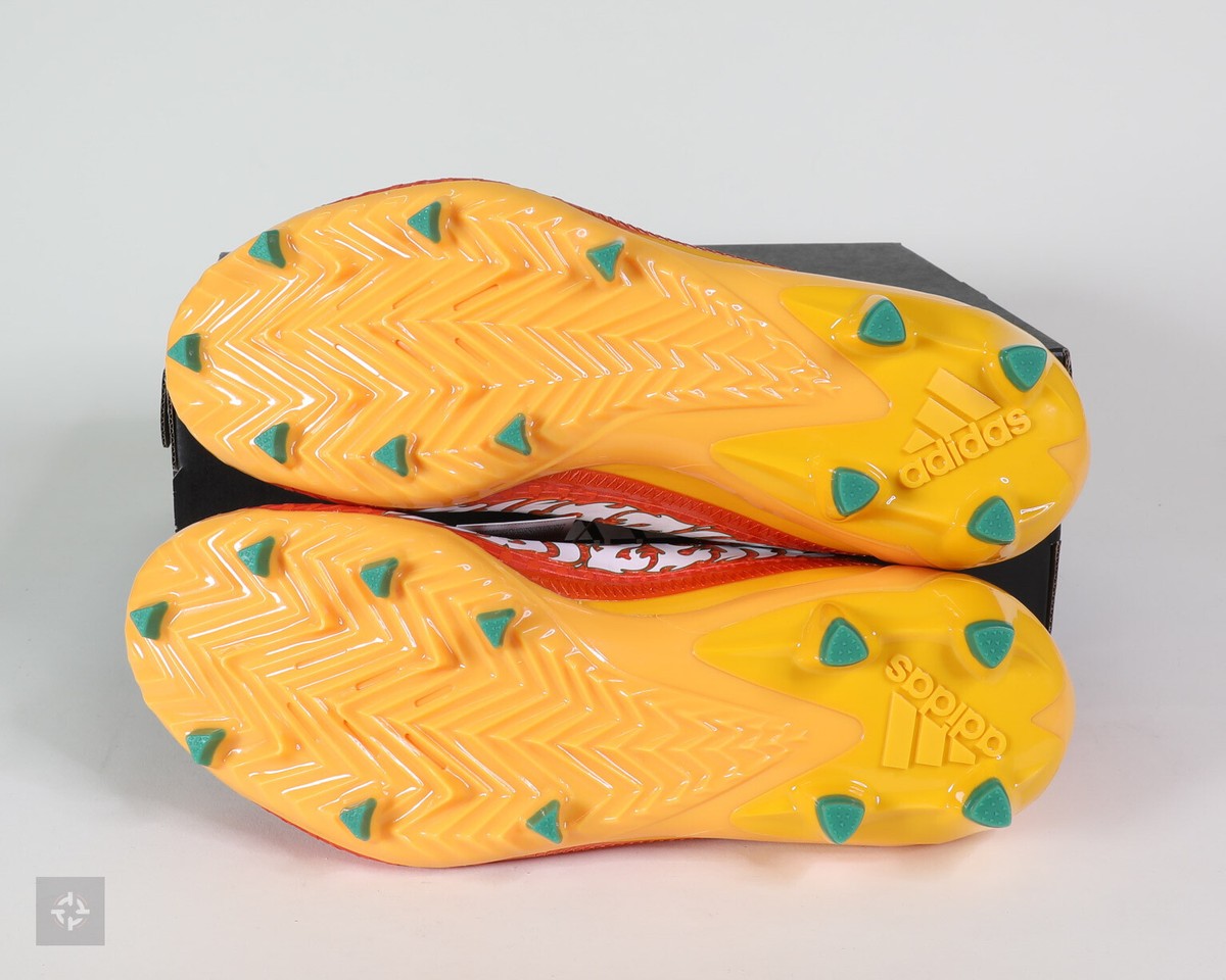 Adidas Adizero 12.0 Tabasco Orange Red Football Cleats Men's Size
