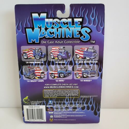 Rare Muscle Machines Stars & Stripes 29 Ford Model A Truck Chase Red White Blue - Picture 2 of 3