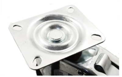 Trade Shop - Set 4 Ruote Piroettanti Per Carichi Pesanti Girevole 360 Con Freno 125x80x100mm - Foto 4