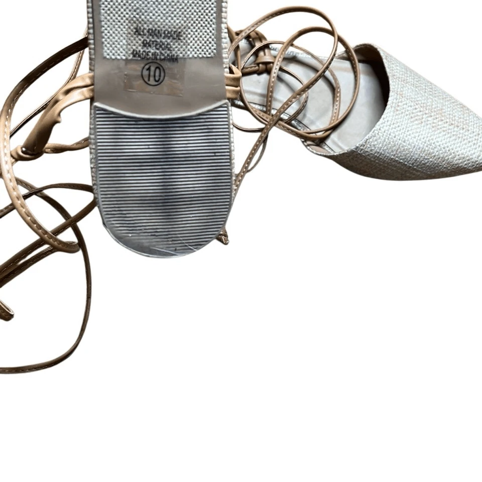 Классифицированные городские гладиаторские туфли на шнуровке с заостренным носком синие 10 - Изображение 4 из 4