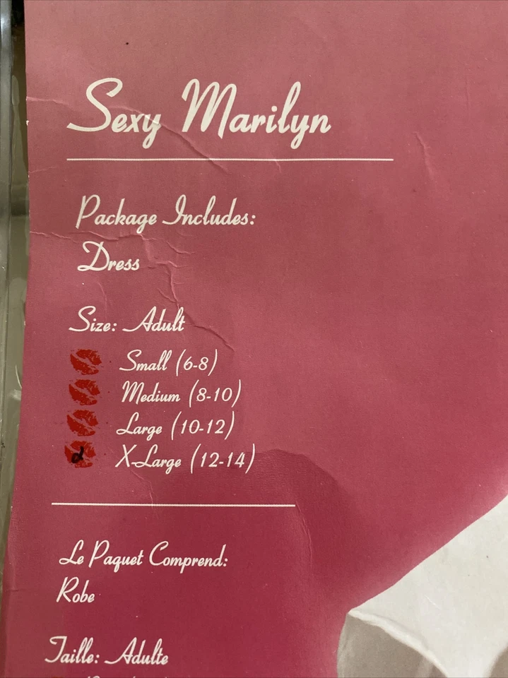Disfraz Marilyn Monroe Mujer XL Sexy Blanco Halter Vestido 7 Años Picazón 12 14 Foto 2 de 4