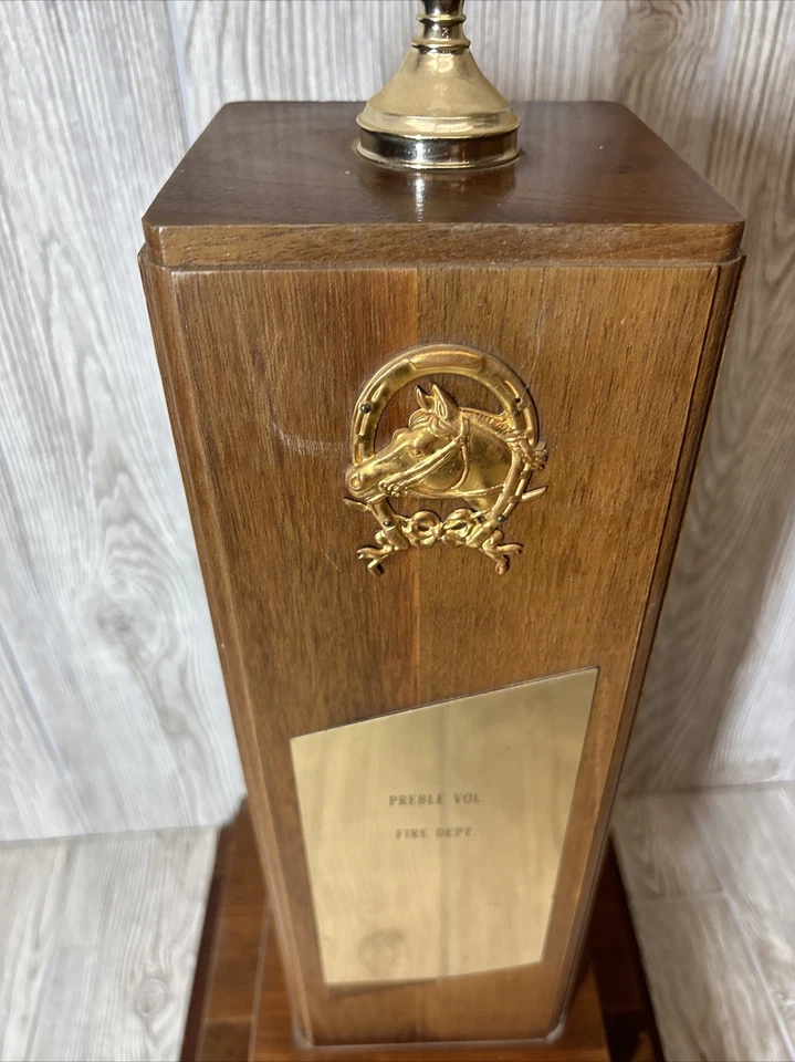 VINTAGE Horse Trophy HUGE 30 INCH Equestrian Decor Award Office Rare Podium MCM - Image 4 of 4