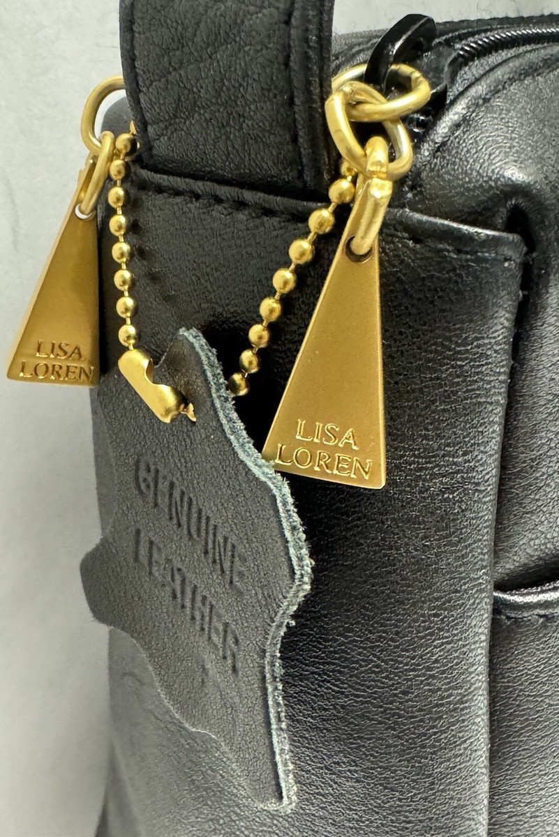 Lisa Loren Genuine Leather Crossbody Bag Dual Compartments  display picture 2