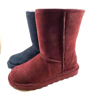BearPaw Elle Short Suede Sheepskin/Wool Water Resistant Boot Choose Sz/Color