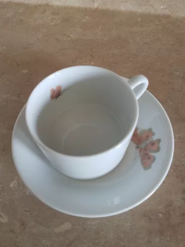 Fitz And Floyd  "Pastel Poppy" Tea Cup And Saucer
