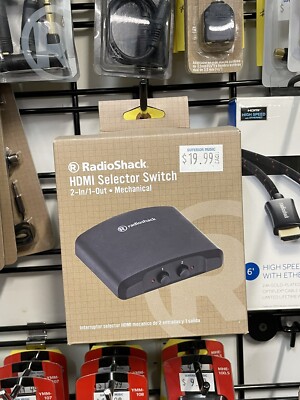 RadioShack HDMI Selector Switch 2-In/1-Out 4k 2k and 1080p Compatible #1500468