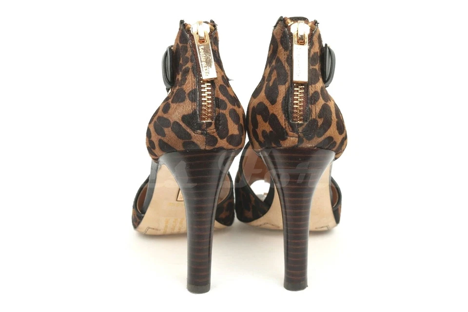 Sandalias Louise Et Cie de cuero con correa al tobillo con estampado de leopardo para mujer talla 5,5 B Foto 3 de 4