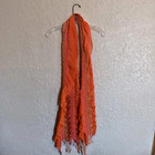 Used Unbranded, Striped, Boho-style Scarf with Ruffles & Fringe — photo 1