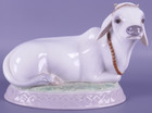 Vintage Lladro Sacred Cow Glossy Finish Porcelain Spain Figurine Sculpture